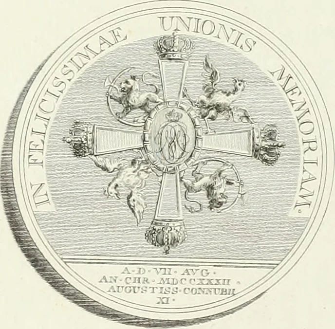 An illustration from Oeuvre du chevalier Hedlinger, ou, Recueil des medailles de ce celebre artiste, gravées en taille douce, accompagnées d'une explication historique et critique, et précédées de la vie de l'auteur, 1778, leaf 152