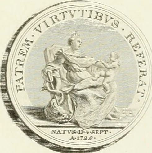 An illustration from Oeuvre du chevalier Hedlinger, ou, Recueil des medailles de ce celebre artiste, gravées en taille douce, accompagnées d'une explication historique et critique, et précédées de la vie de l'auteur, 1778, leaf 160