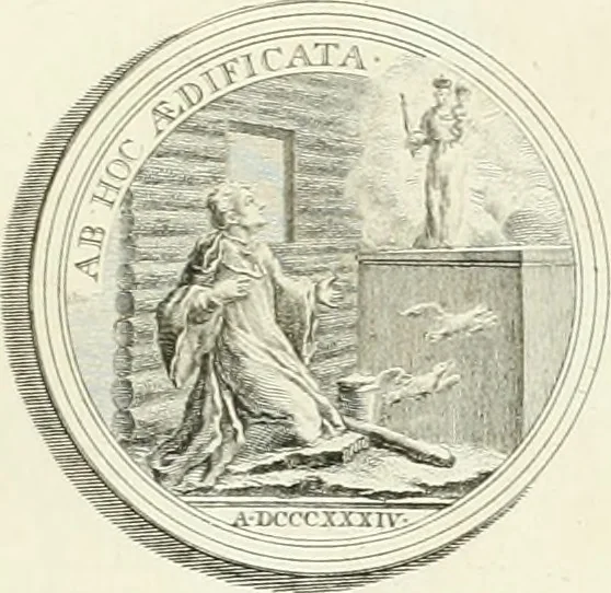 An illustration from Oeuvre du chevalier Hedlinger, ou, Recueil des medailles de ce celebre artiste, gravées en taille douce, accompagnées d'une explication historique et critique, et précédées de la vie de l'auteur, 1778, leaf 168