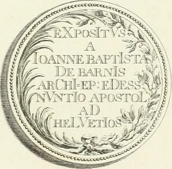 An illustration from Oeuvre du chevalier Hedlinger, ou, Recueil des medailles de ce celebre artiste, gravées en taille douce, accompagnées d'une explication historique et critique, et précédées de la vie de l'auteur, 1778, leaf 168