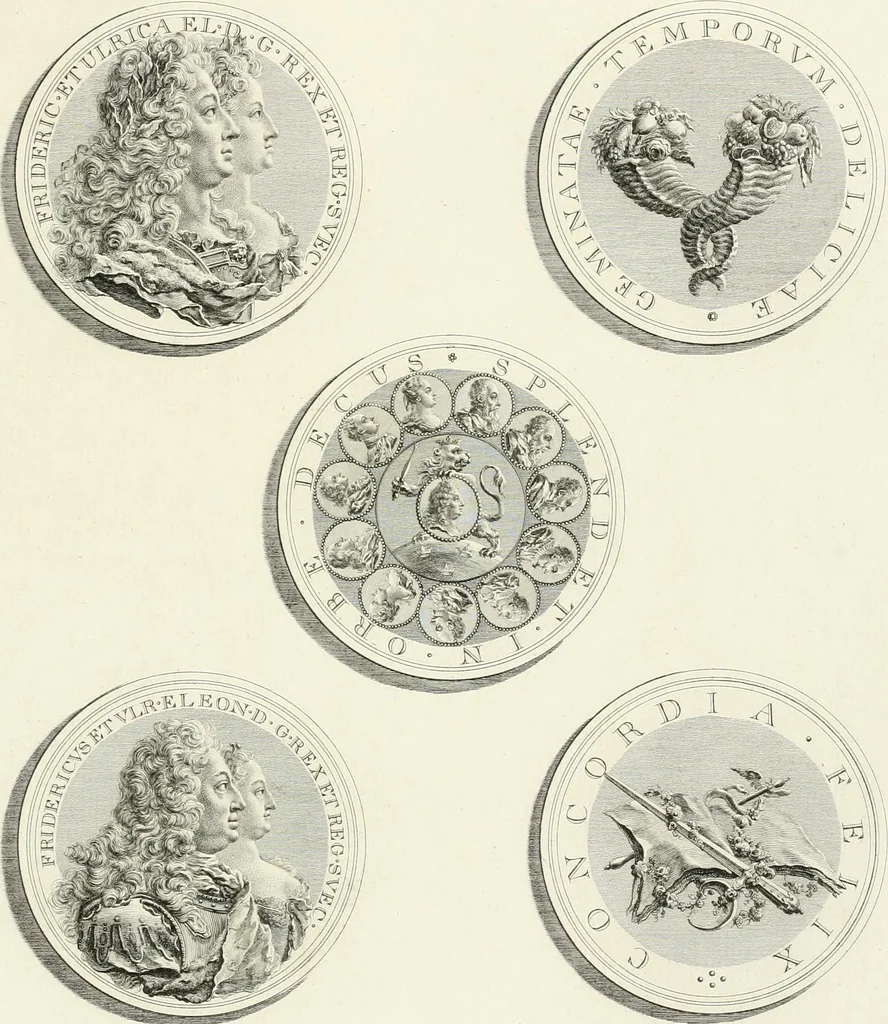 An illustration from Oeuvre du chevalier Hedlinger, ou, Recueil des medailles de ce celebre artiste, gravées en taille douce, accompagnées d'une explication historique et critique, et précédées de la vie de l'auteur, 1778, leaf 24