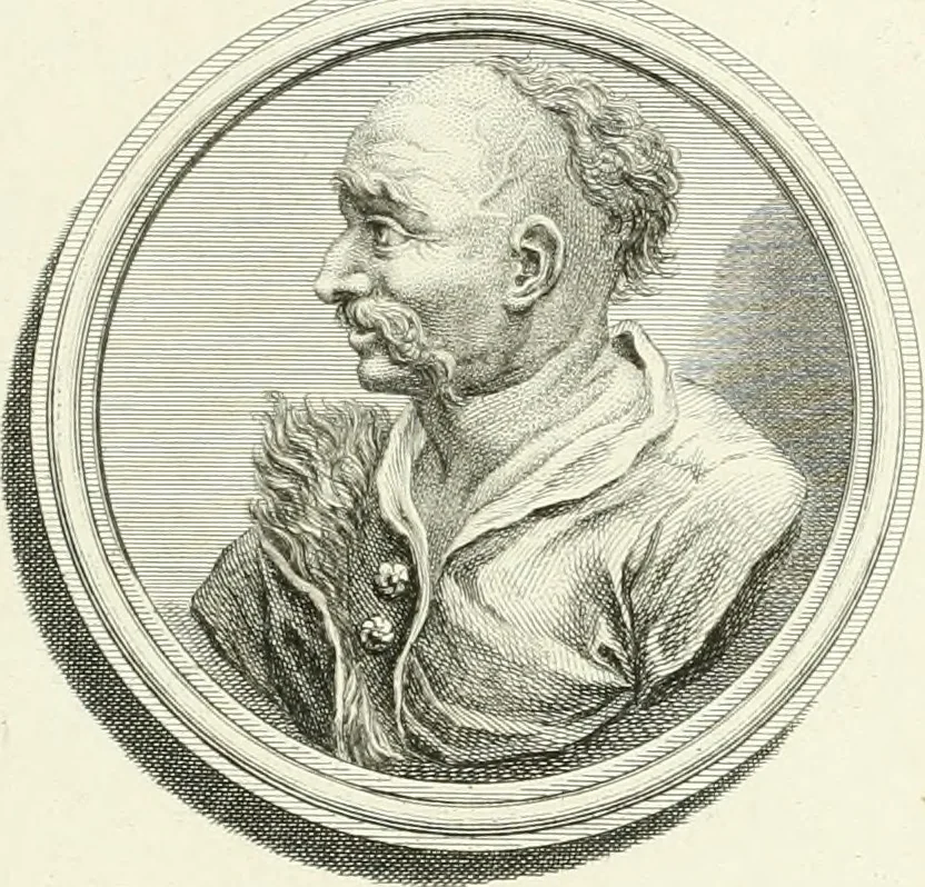 An illustration from Oeuvre du chevalier Hedlinger, ou, Recueil des medailles de ce celebre artiste, gravées en taille douce, accompagnées d'une explication historique et critique, et précédées de la vie de l'auteur, 1778, leaf 32