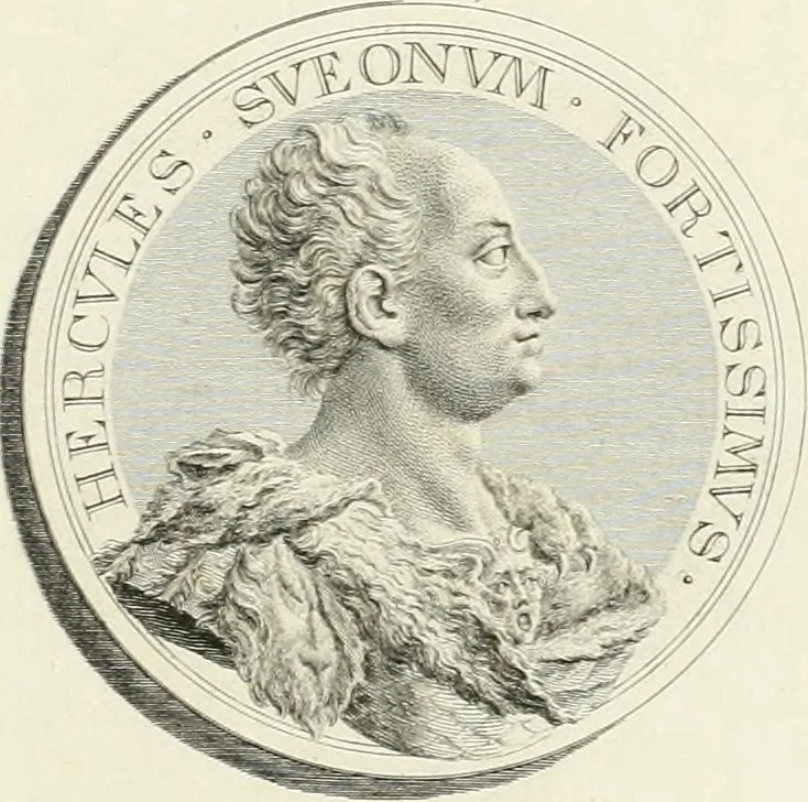 An illustration from Oeuvre du chevalier Hedlinger, ou, Recueil des medailles de ce celebre artiste, gravées en taille douce, accompagnées d'une explication historique et critique, et précédées de la vie de l'auteur, 1778, leaf 36