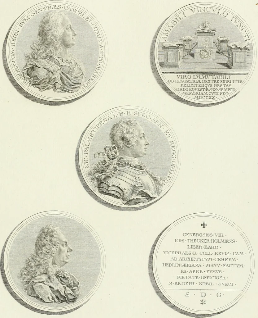 An illustration from Oeuvre du chevalier Hedlinger, ou, Recueil des medailles de ce celebre artiste, gravées en taille douce, accompagnées d'une explication historique et critique, et précédées de la vie de l'auteur, 1778, leaf 48