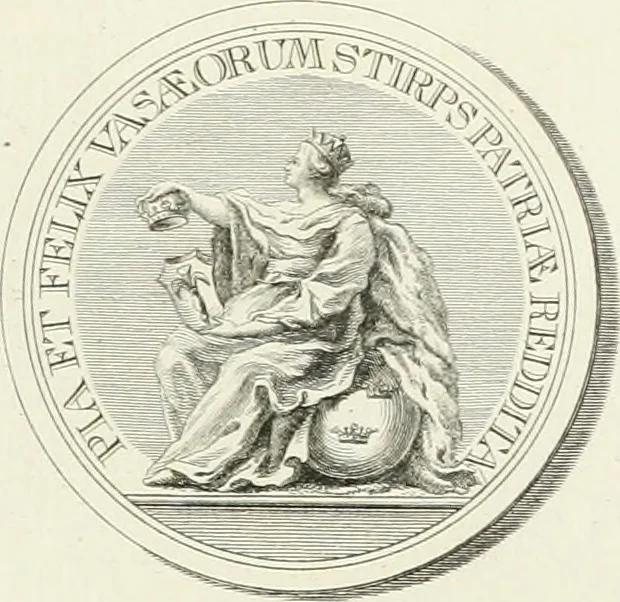 An illustration from Oeuvre du chevalier Hedlinger, ou, Recueil des medailles de ce celebre artiste, gravées en taille douce, accompagnées d'une explication historique et critique, et précédées de la vie de l'auteur, 1778, leaf 56
