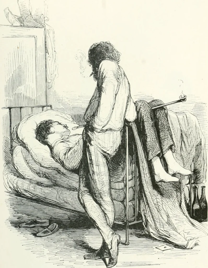 An illustration from Oeuvres choisies de Gavarni, 1848, leaf 90