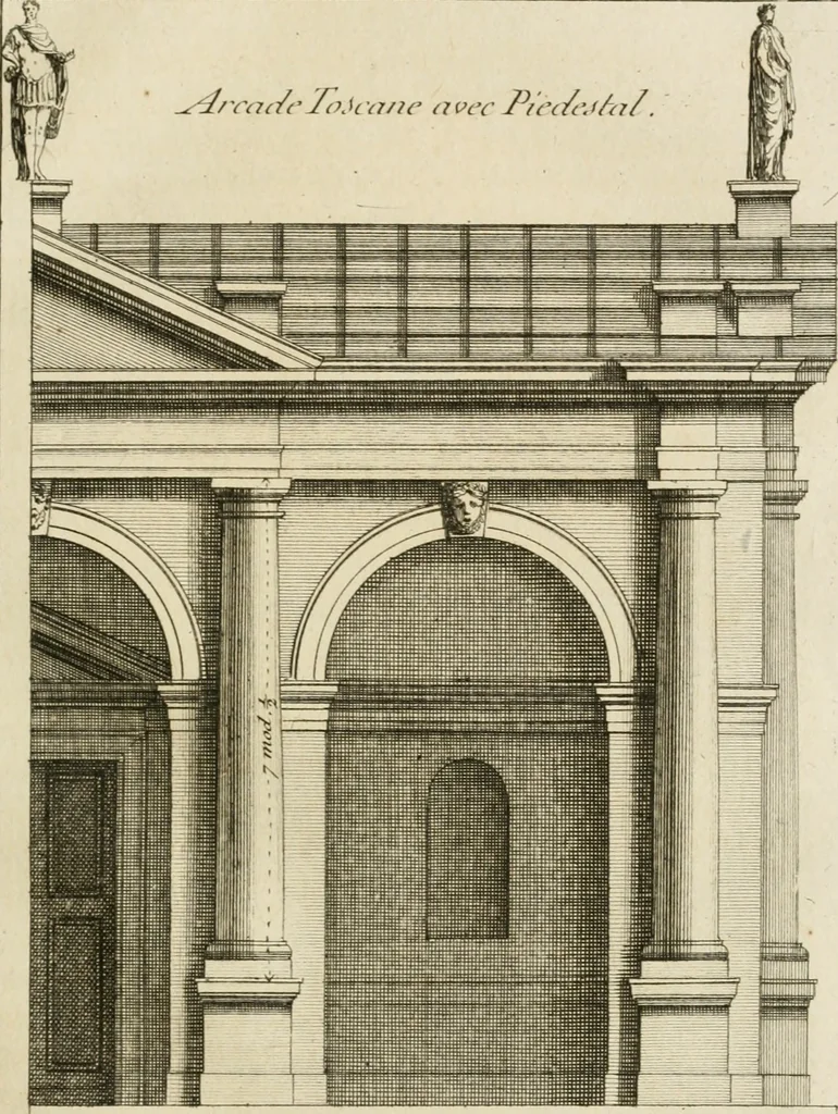An illustration from uvres d'architecture de Vincent Scamozzi, architecte de la République de Venise, 1764, leaf 138