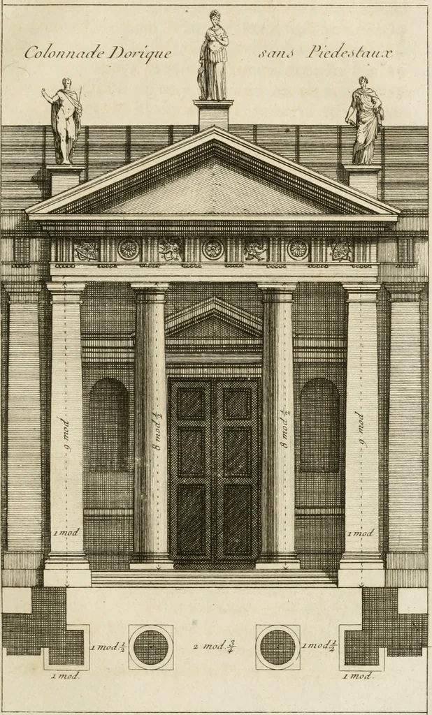 An illustration from uvres d'architecture de Vincent Scamozzi, architecte de la République de Venise, 1764, leaf 150