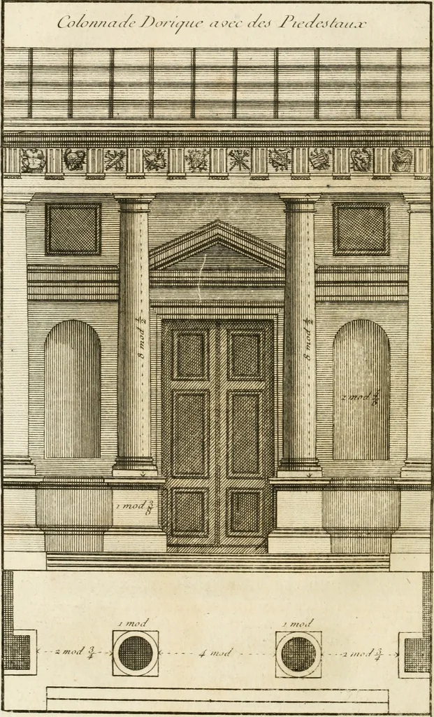 An illustration from uvres d'architecture de Vincent Scamozzi, architecte de la République de Venise, 1764, leaf 155