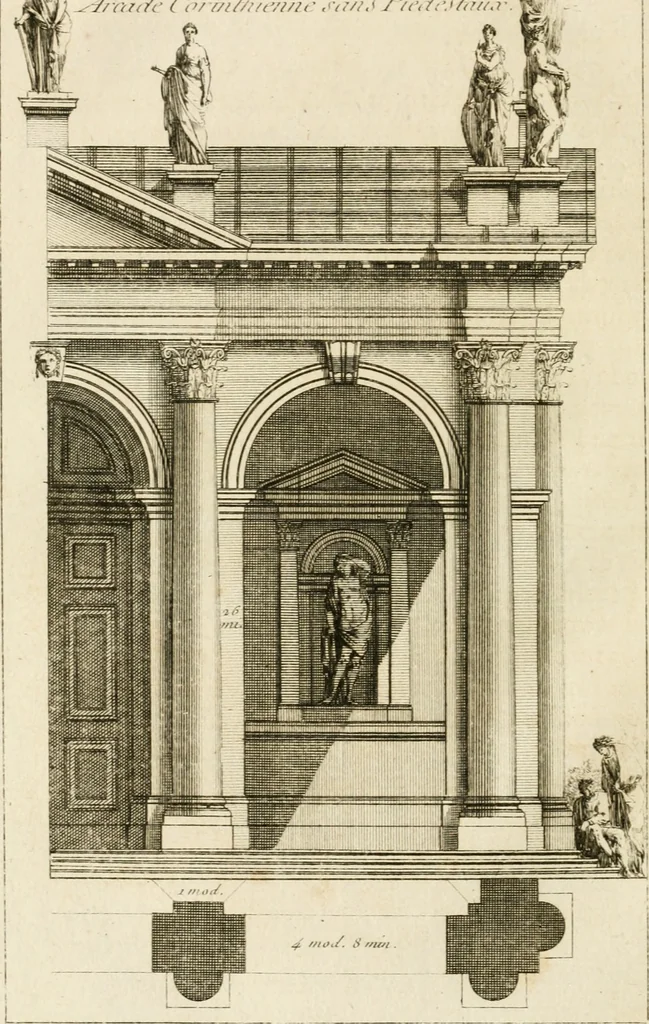 An illustration from uvres d'architecture de Vincent Scamozzi, architecte de la République de Venise, 1764, leaf 229