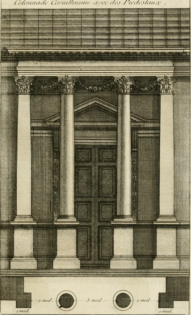 An illustration from uvres d'architecture de Vincent Scamozzi, architecte de la République de Venise, 1764, leaf 232