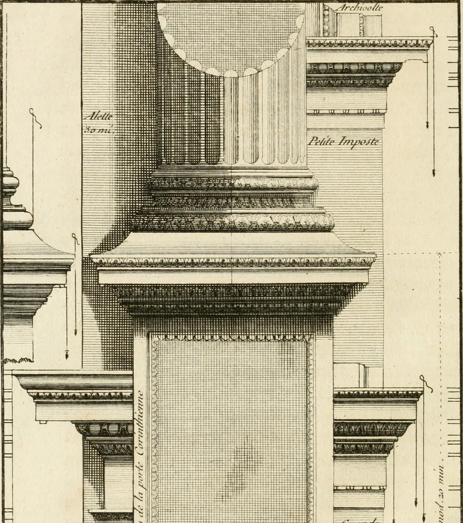 An illustration from uvres d'architecture de Vincent Scamozzi, architecte de la République de Venise, 1764, leaf 237