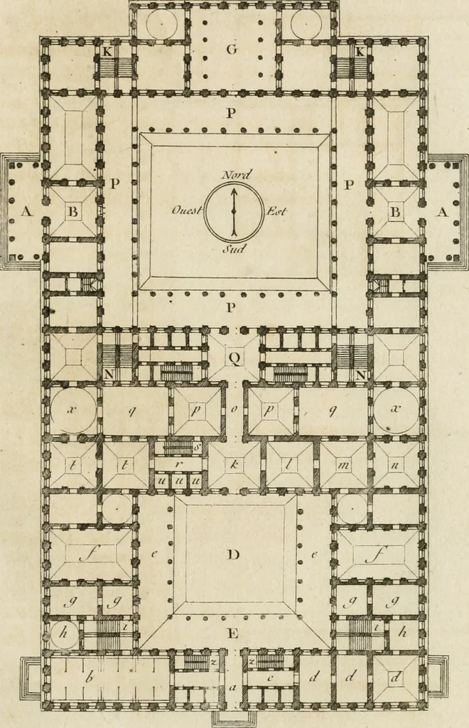 An illustration from uvres d'architecture de Vincent Scamozzi, architecte de la République de Venise, 1764, leaf 302