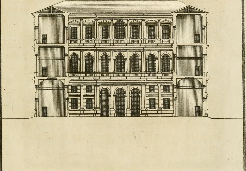 An illustration from uvres d'architecture de Vincent Scamozzi, architecte de la République de Venise, 1764, leaf 316
