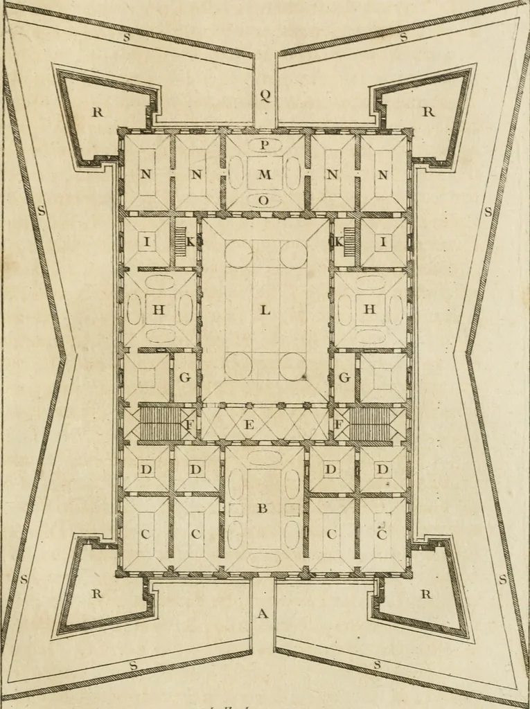 An illustration from uvres d'architecture de Vincent Scamozzi, architecte de la République de Venise, 1764, leaf 324