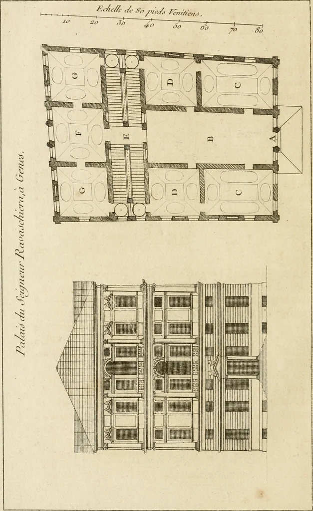 An illustration from uvres d'architecture de Vincent Scamozzi, architecte de la République de Venise, 1764, leaf 341