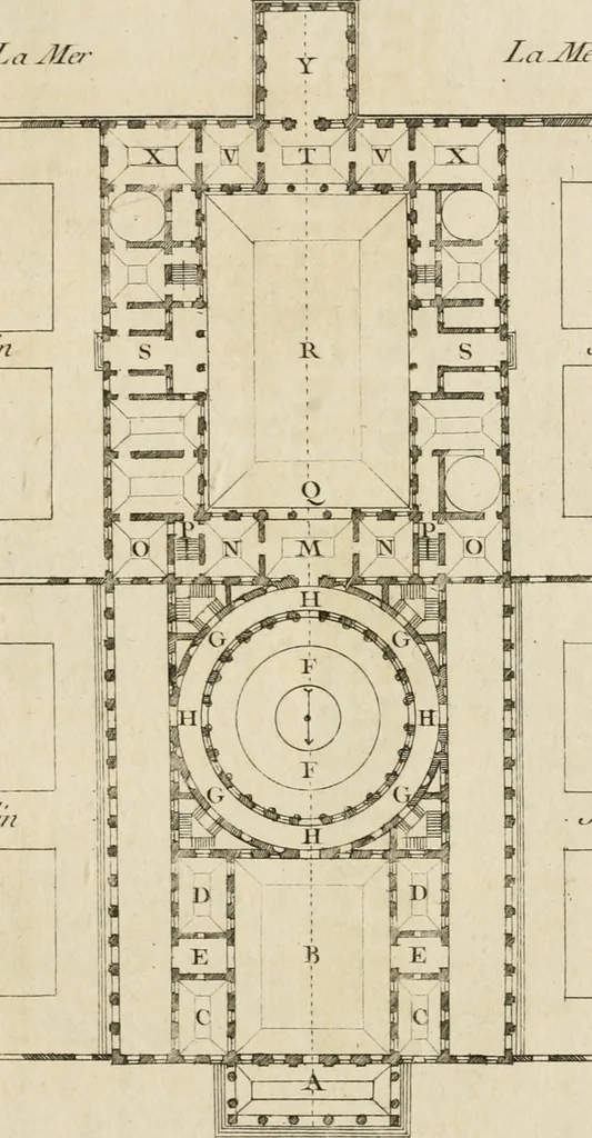 An illustration from uvres d'architecture de Vincent Scamozzi, architecte de la République de Venise, 1764, leaf 344