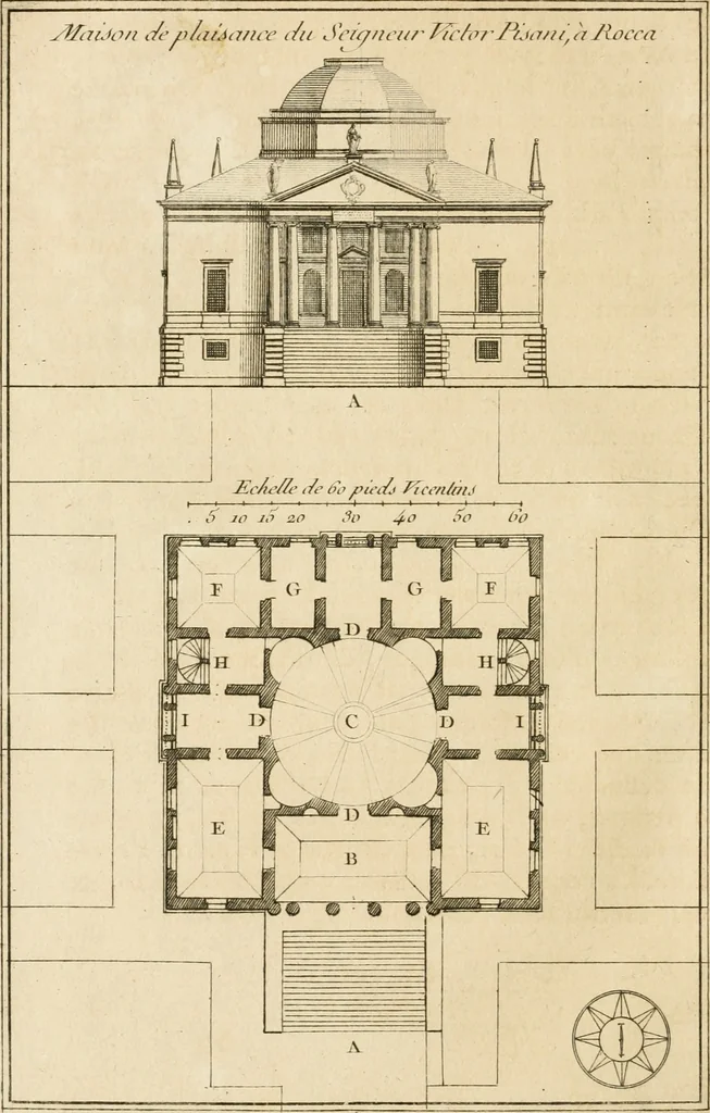 An illustration from uvres d'architecture de Vincent Scamozzi, architecte de la République de Venise, 1764, leaf 349