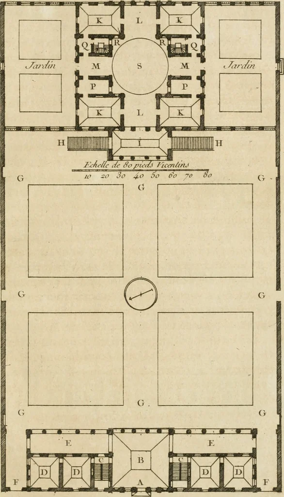 An illustration from uvres d'architecture de Vincent Scamozzi, architecte de la République de Venise, 1764, leaf 356