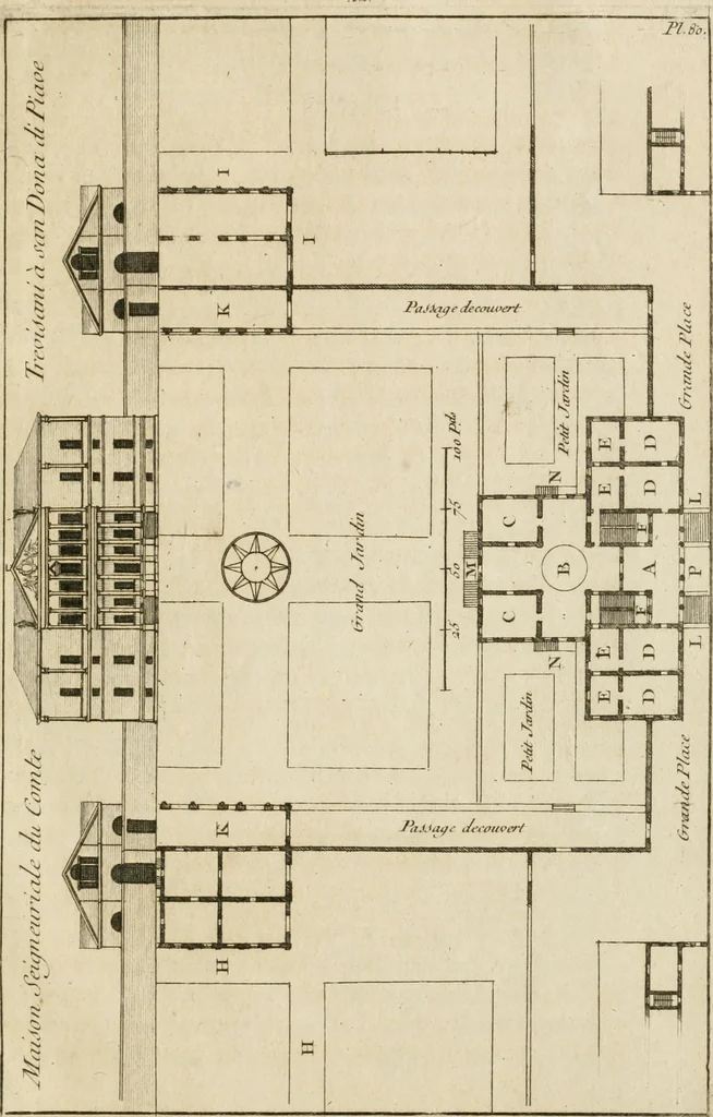 An illustration from uvres d'architecture de Vincent Scamozzi, architecte de la République de Venise, 1764, leaf 386
