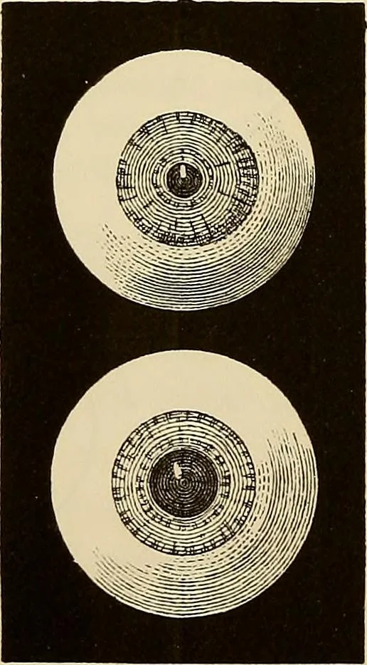 An illustration from Oeuvres ophthalmologiques de Thomas Young, 1894, leaf 139
