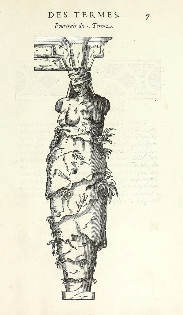 An illustration from Oevvre de la diversite des termes, dont on vse en archítecture, 1572, leaf 11