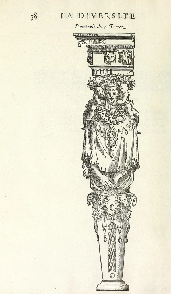 An illustration from Oevvre de la diversite des termes, dont on vse en archítecture, 1572, leaf 42
