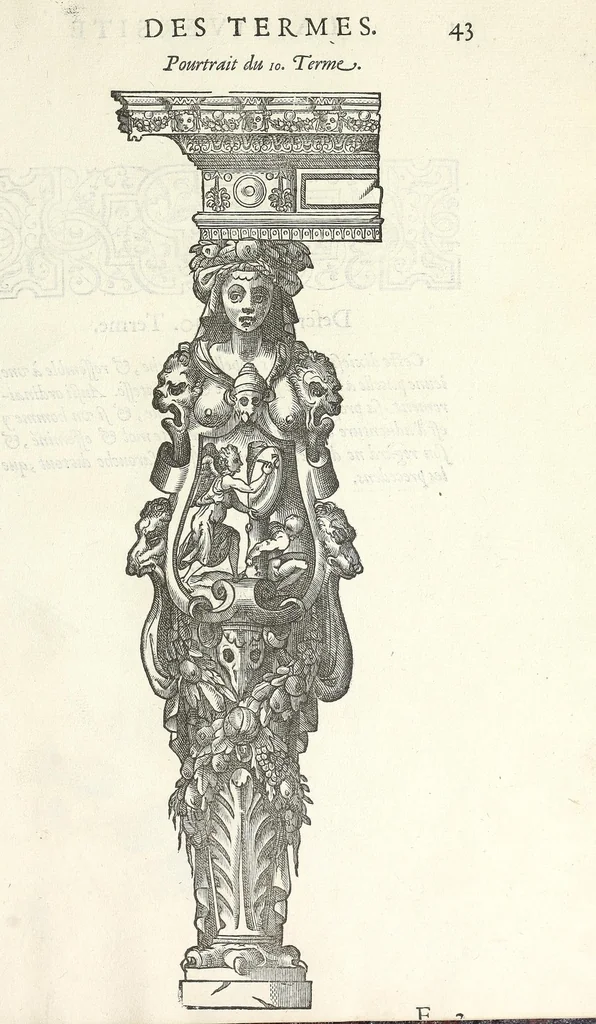 An illustration from Oevvre de la diversite des termes, dont on vse en archítecture, 1572, leaf 47