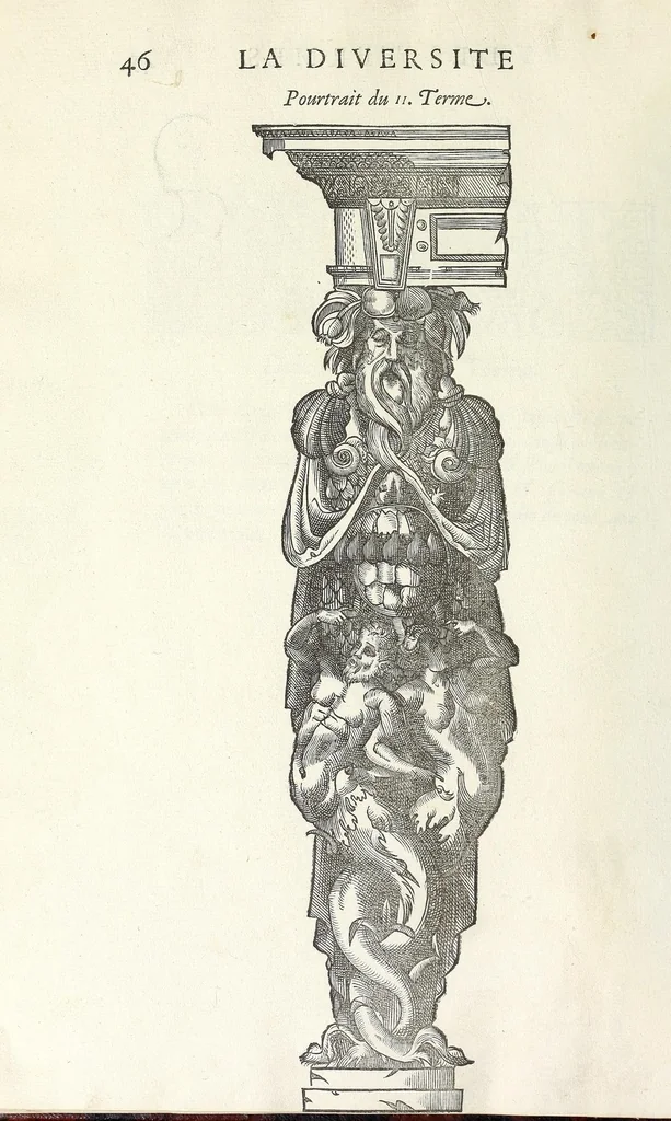 An illustration from Oevvre de la diversite des termes, dont on vse en archítecture, 1572, leaf 50