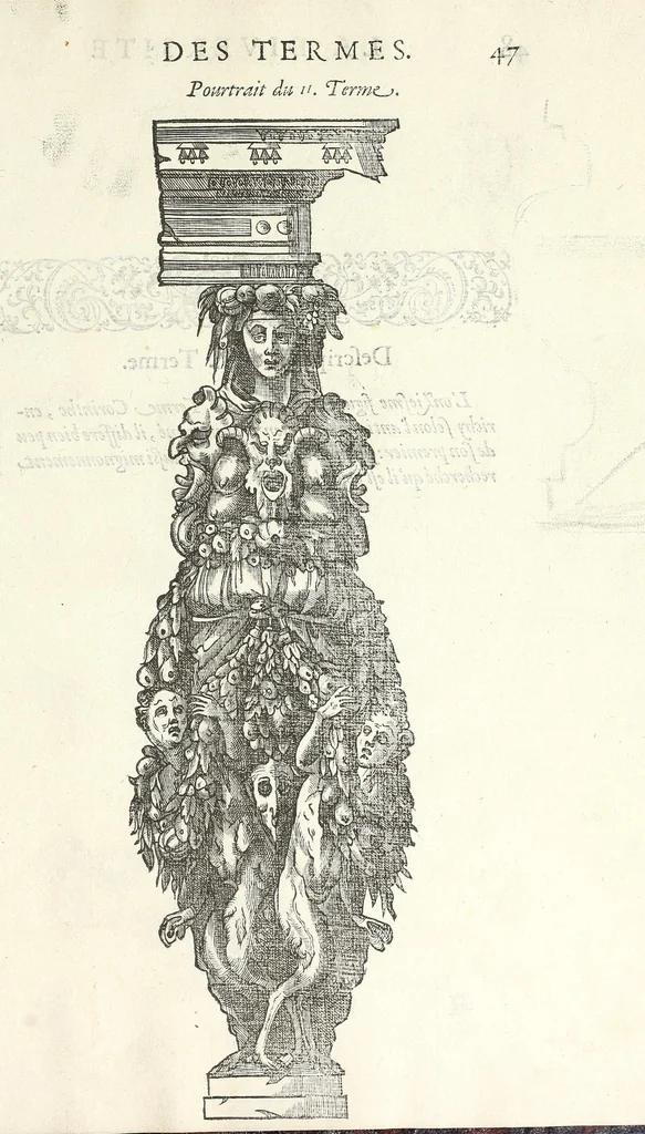 An illustration from Oevvre de la diversite des termes, dont on vse en archítecture, 1572, leaf 51