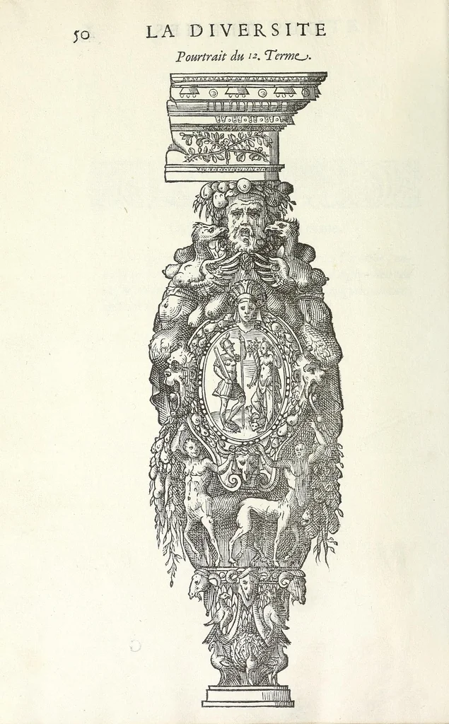 An illustration from Oevvre de la diversite des termes, dont on vse en archítecture, 1572, leaf 54