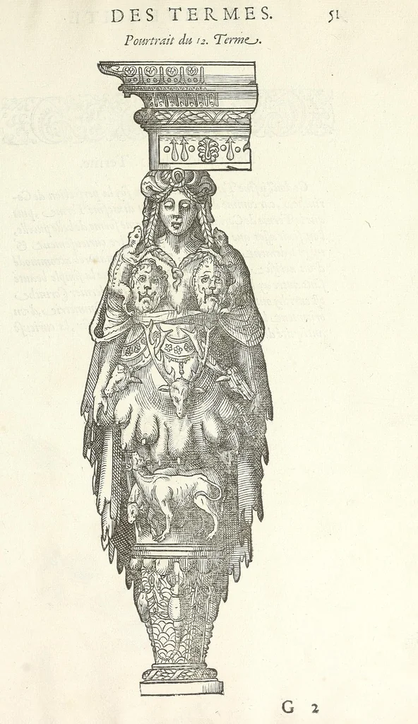 An illustration from Oevvre de la diversite des termes, dont on vse en archítecture, 1572, leaf 55