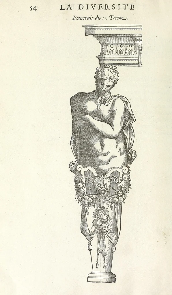 An illustration from Oevvre de la diversite des termes, dont on vse en archítecture, 1572, leaf 58