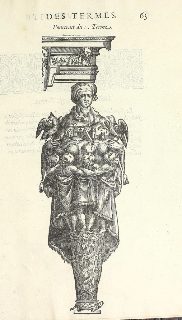 An illustration from Oevvre de la diversite des termes, dont on vse en archítecture, 1572, leaf 67