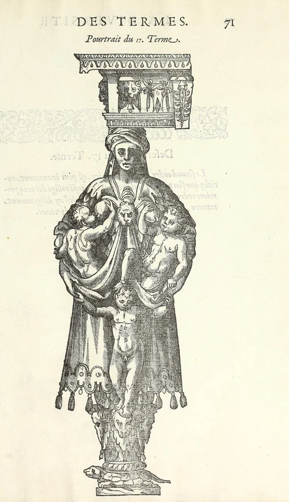 An illustration from Oevvre de la diversite des termes, dont on vse en archítecture, 1572, leaf 75