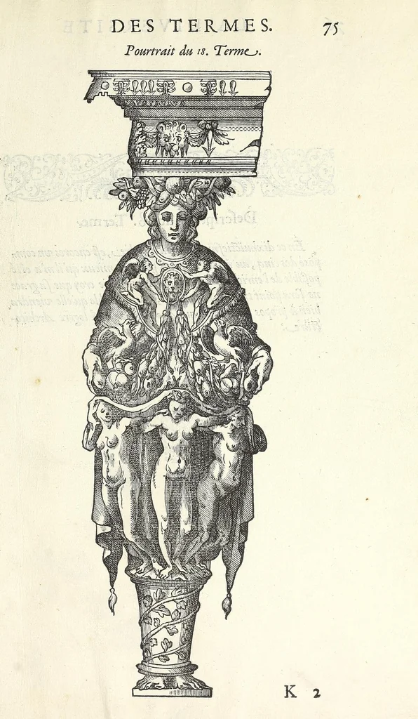 An illustration from Oevvre de la diversite des termes, dont on vse en archítecture, 1572, leaf 79