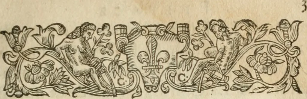 An illustration from Oevvres pharmacevtiqves. Assavoir, vn traicté general de la pharmacie, ensemble vn docte commmentaire sur les quatre theoremes & canons de Mesve, avec deux excellens traictez, l'vn des simples medicaments purgatifs, & l'autre des venins. Le tout accompagné de disputes .., 1628, leaf 30