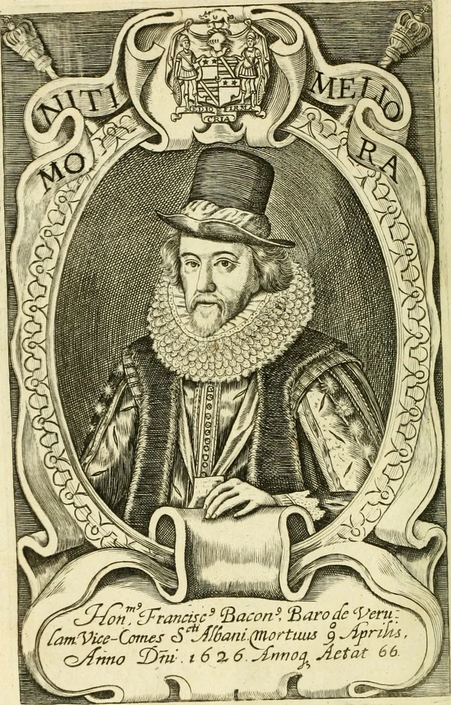 An illustration from Of the advancement and proficiencie of learning; or, The partitions of sciences, nine books. Written in Latin by the most eminent, illustrious and famous Lord Bacon, 1674, leaf 7