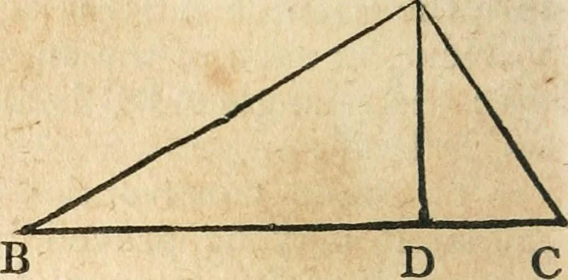 An illustration from The elements of Euclid : viz, the first six books, together with the eleventh and twelfth : the errors, by which Theon, or others, have long ago vitiated these books, are corrected, and some of Euclid's demonstrations are restored : also, The book of Euclid's data, in like manner corrected, 1834, leaf 137