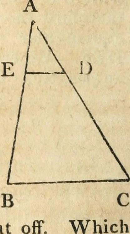 An illustration from The elements of Euclid : viz, the first six books, together with the eleventh and twelfth : the errors, by which Theon, or others, have long ago vitiated these books, are corrected, and some of Euclid's demonstrations are restored : also, The book of Euclid's data, in like manner corrected, 1834, leaf 137