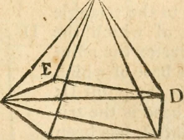 An illustration from The elements of Euclid : viz, the first six books, together with the eleventh and twelfth : the errors, by which Theon, or others, have long ago vitiated these books, are corrected, and some of Euclid's demonstrations are restored : also, The book of Euclid's data, in like manner corrected, 1834, leaf 214