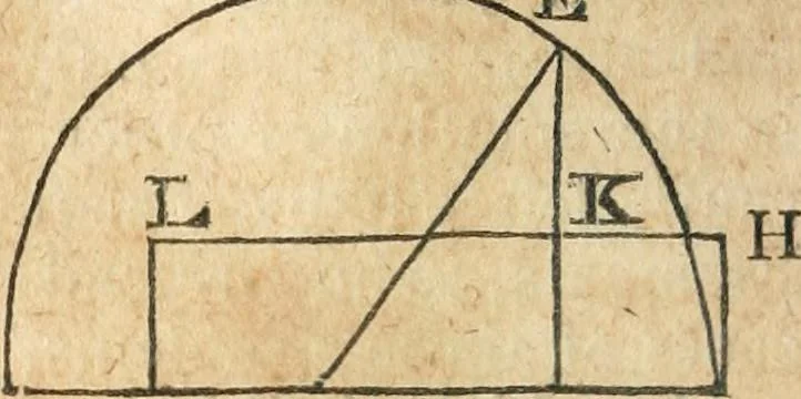 An illustration from The elements of Euclid : viz, the first six books, together with the eleventh and twelfth : the errors, by which Theon, or others, have long ago vitiated these books, are corrected, and some of Euclid's demonstrations are restored : also, The book of Euclid's data, in like manner corrected, 1834, leaf 273