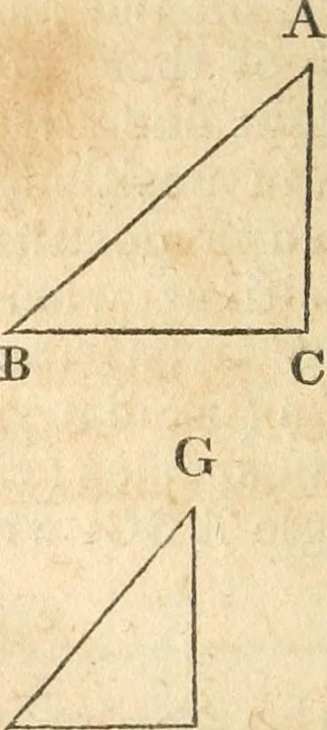 An illustration from The elements of Euclid : viz, the first six books, together with the eleventh and twelfth : the errors, by which Theon, or others, have long ago vitiated these books, are corrected, and some of Euclid's demonstrations are restored : also, The book of Euclid's data, in like manner corrected, 1834, leaf 323