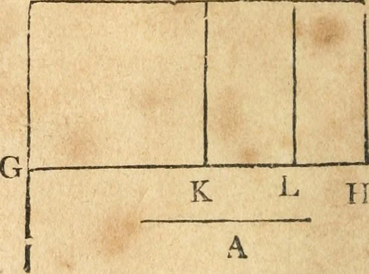 An illustration from The elements of Euclid : viz, the first six books, together with the eleventh and twelfth : the errors, by which Theon, or others, have long ago vitiated these books, are corrected, and some of Euclid's demonstrations are restored : also, The book of Euclid's data, in like manner corrected, 1834, leaf 45