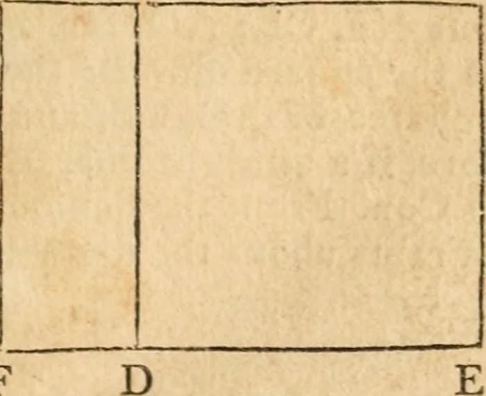 An illustration from The elements of Euclid : viz, the first six books, together with the eleventh and twelfth : the errors, by which Theon, or others, have long ago vitiated these books, are corrected, and some of Euclid's demonstrations are restored : also, The book of Euclid's data, in like manner corrected, 1834, leaf 46
