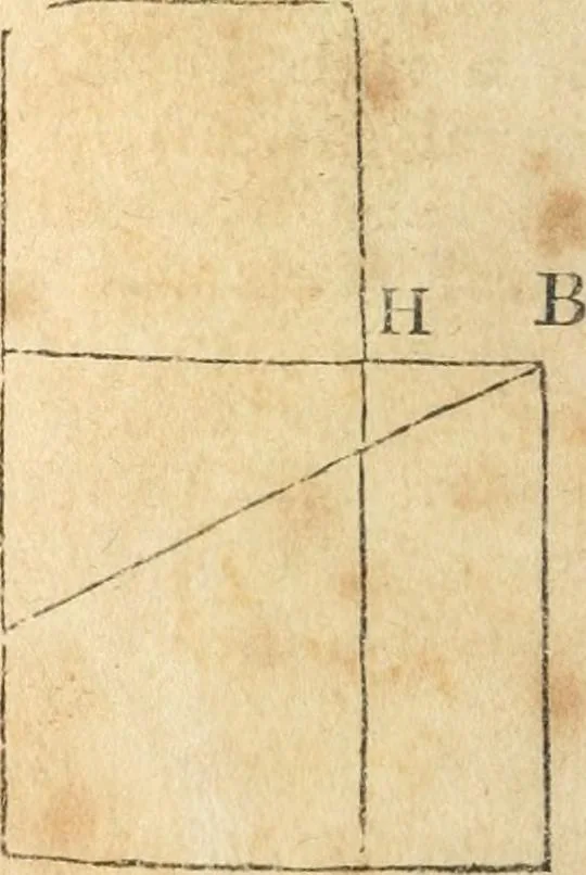 An illustration from The elements of Euclid : viz, the first six books, together with the eleventh and twelfth : the errors, by which Theon, or others, have long ago vitiated these books, are corrected, and some of Euclid's demonstrations are restored : also, The book of Euclid's data, in like manner corrected, 1834, leaf 53