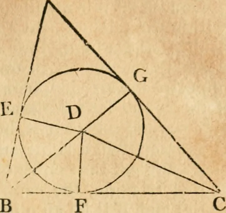 An illustration from The elements of Euclid : viz, the first six books, together with the eleventh and twelfth : the errors, by which Theon, or others, have long ago vitiated these books, are corrected, and some of Euclid's demonstrations are restored : also, The book of Euclid's data, in like manner corrected, 1834, leaf 88