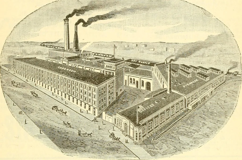 An illustration from Official American textile directory; containing reports of all the textile manufacturing establishments in the United States and Canada, together with the yarn trade index ... Comp. annually by the Textile world journal, 1901, leaf 326