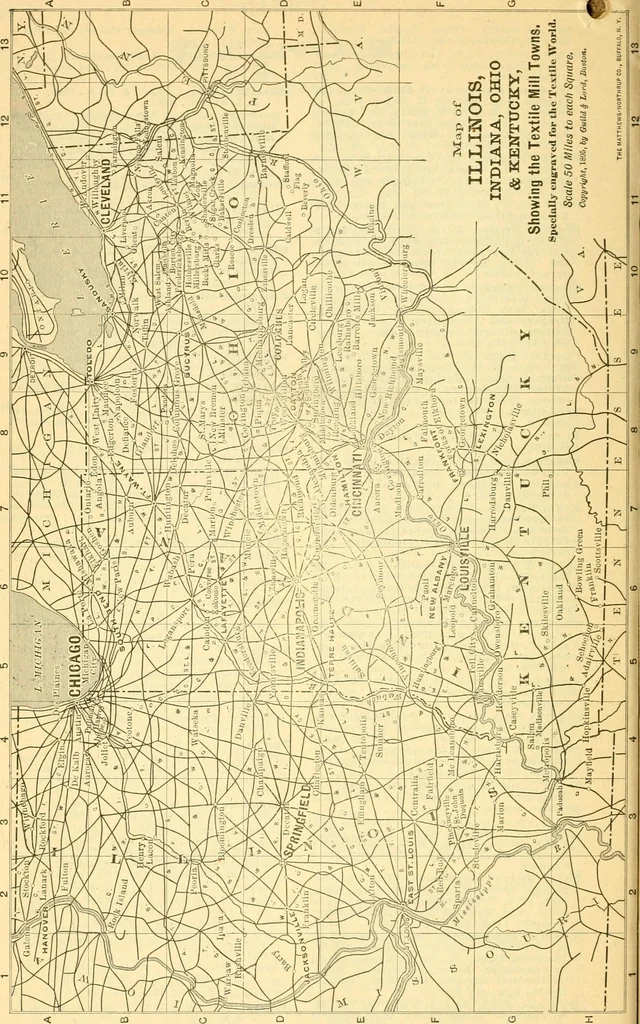 An illustration from Official American textile directory; containing reports of all the textile manufacturing establishments in the United States and Canada, together with the yarn trade index ... Comp. annually by the Textile world journal, 1901, leaf 93