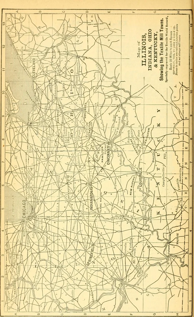 An illustration from Official American textile directory; containing reports of all the textile manufacturing establishments in the United States and Canada, together with the yarn trade index ... Comp. annually by the Textile world journal, 1906, leaf 117